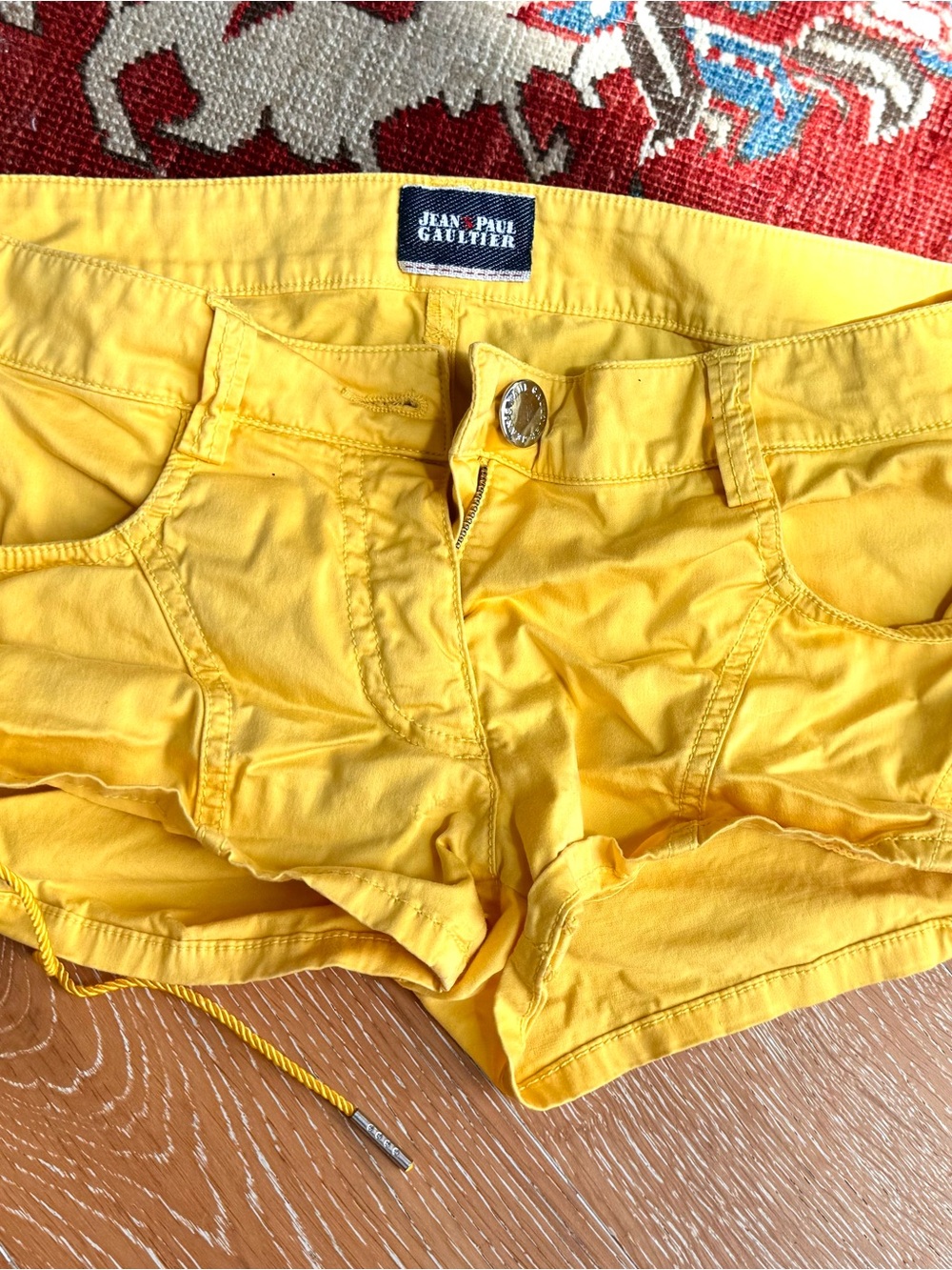 Jean Paul Gaultier Bright Yellow Cotton Jean Shorts